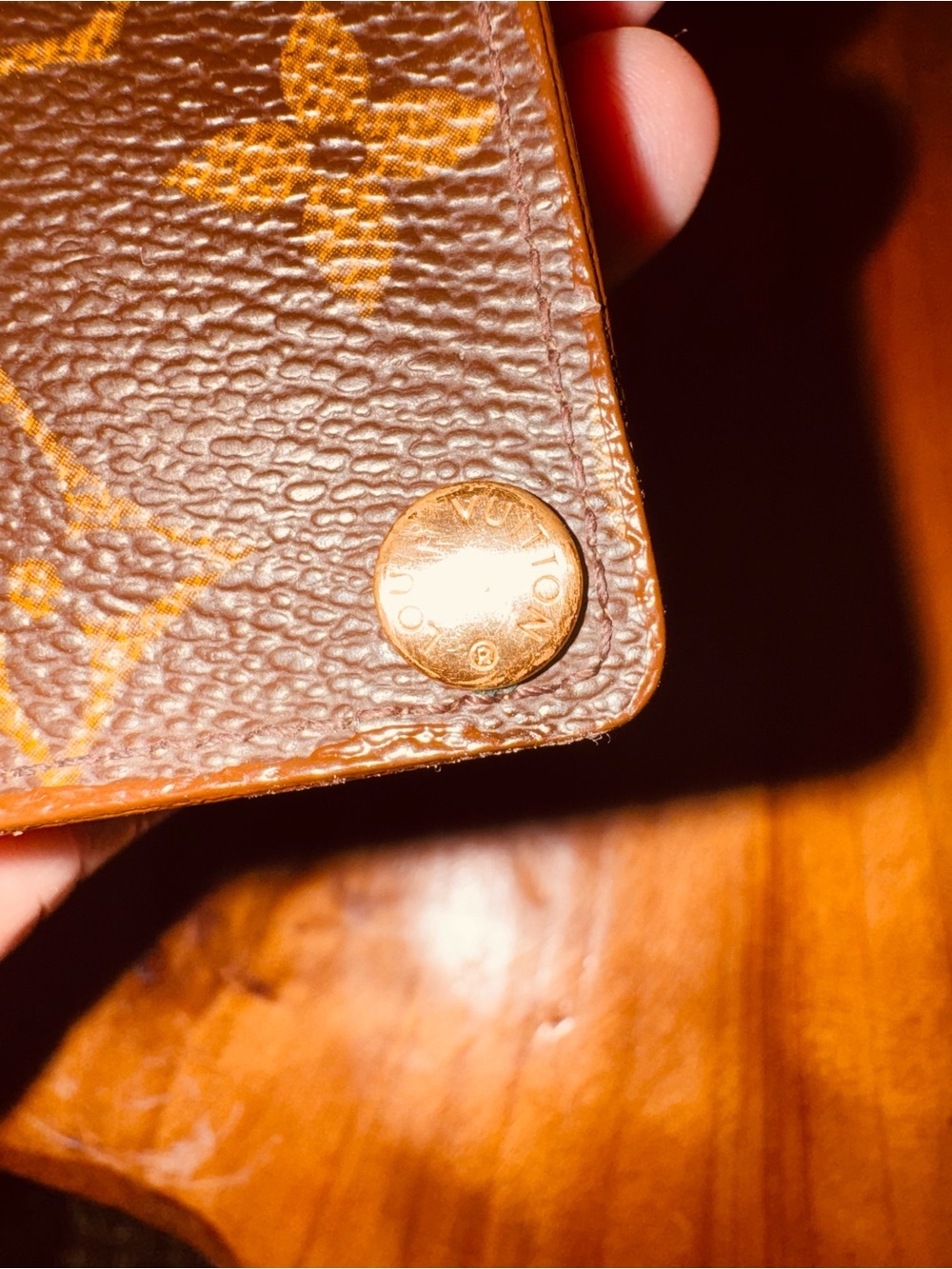 monogram Porte-Cartes Credit Pression wallet card holder vintage - Picture 6 of 15